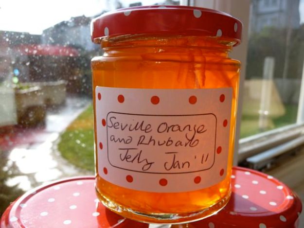 Close up on Rhubarb Marmalade