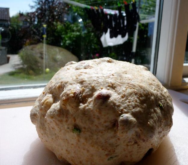 Dough on the windowsill