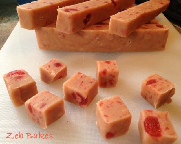 Clotted Cream and Cherry Fudge Zeb Bakes