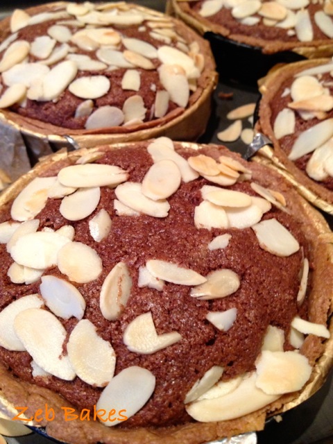 chocolate frangipane tarts