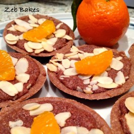 Clementine topped chocolate frangipane tarts