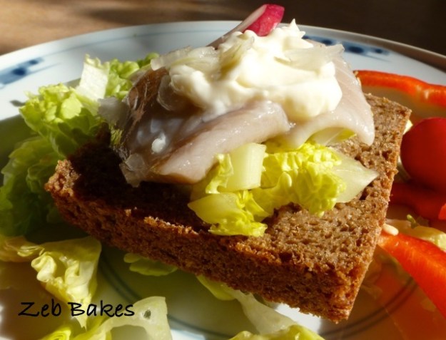 Dill herring on rye